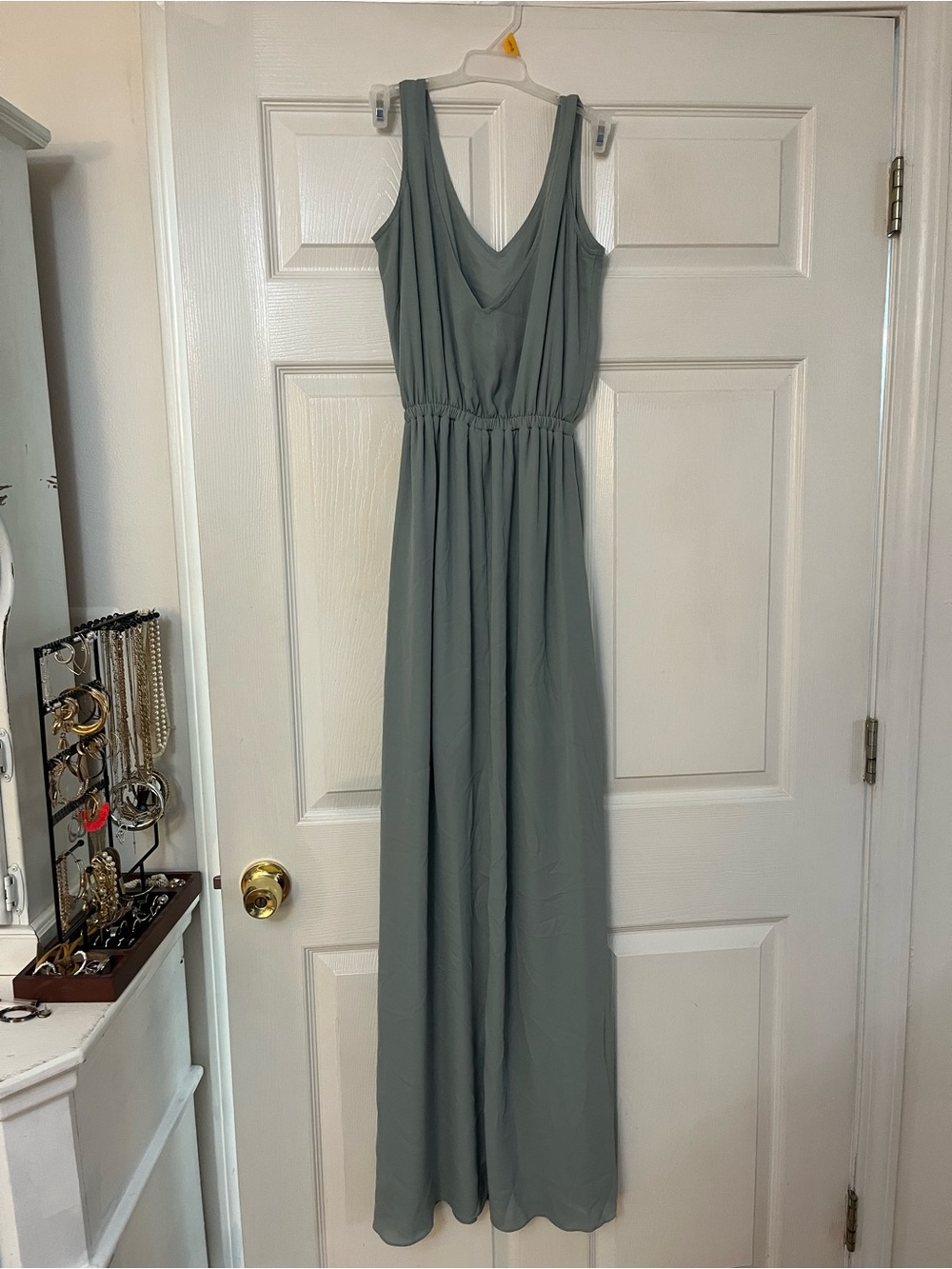 Show Me Your MuMu Sage Green V-Neck Bridesmaid Dress - Picture 2 of 3